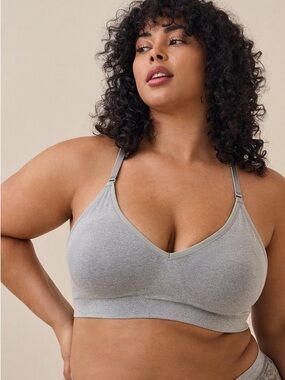 Torrid Lace Back Bralette - Light Gray